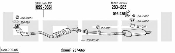 Bosal 020.200.05 Exhaust system 02020005