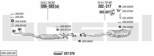 Bosal 020.200.60 Exhaust system 02020060
