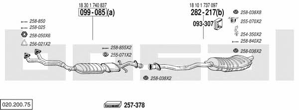  020.200.75 Exhaust system 02020075