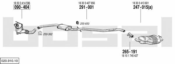 Bosal 020.910.10 Exhaust system 02091010