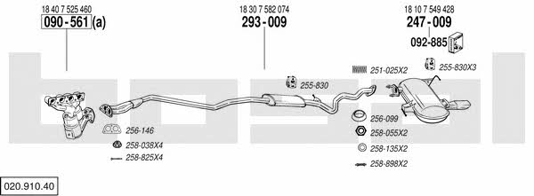 02091040 Bosal Exhaust system