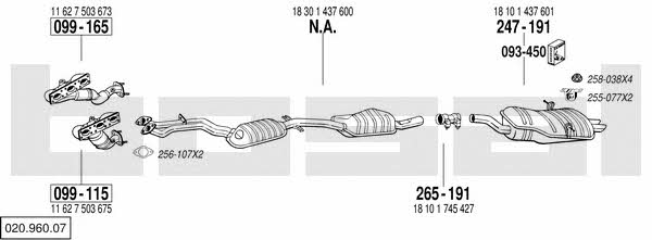  020.960.07 Exhaust system 02096007