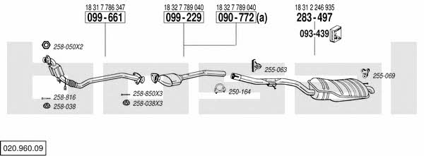  020.960.09 Exhaust system 02096009