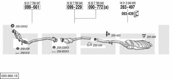  020.960.15 Exhaust system 02096015