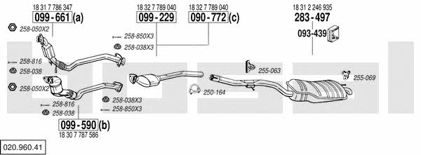  020.960.41 Exhaust system 02096041