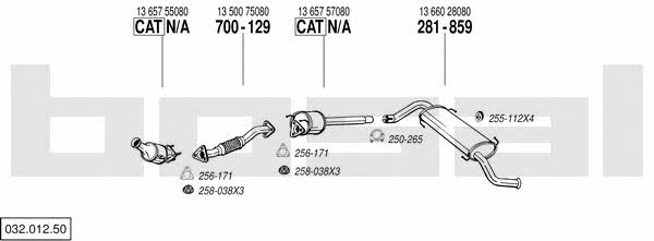  032.012.50 Exhaust system 03201250