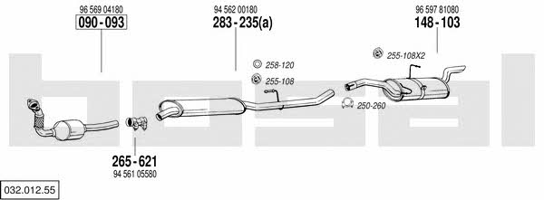  032.012.55 Exhaust system 03201255