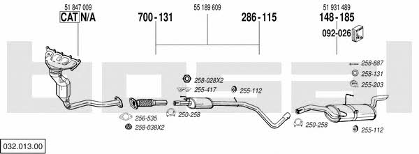  032.013.00 Exhaust system 03201300
