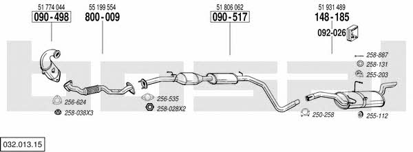  032.013.15 Exhaust system 03201315