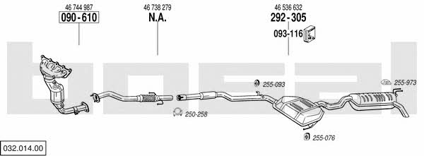 Bosal 032.014.00 Exhaust system 03201400 03201400 Bosal Exhaust system