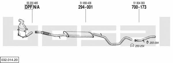 03201420 Bosal Exhaust system