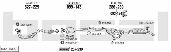 Bosal 032.053.59 Exhaust system 03205359