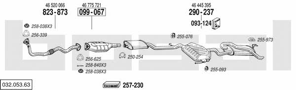 Bosal 032.053.63 Exhaust system 03205363
