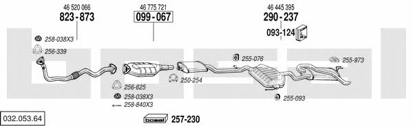 Bosal 032.053.64 Exhaust system 03205364