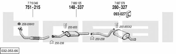  032.053.66 Exhaust system 03205366