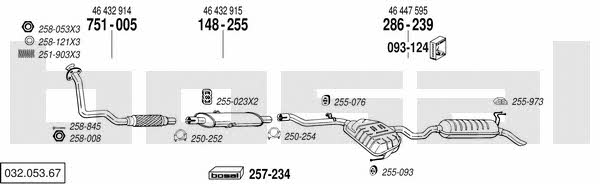  032.053.67 Exhaust system 03205367