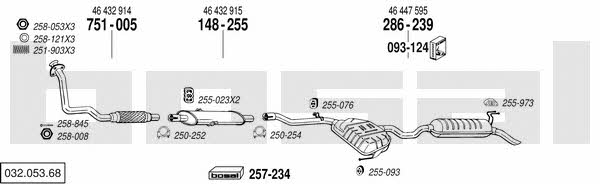  032.053.68 Exhaust system 03205368