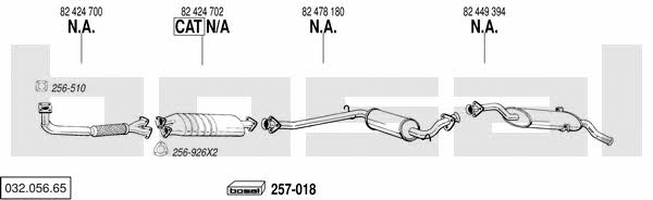 Bosal 032.056.65 Exhaust system 03205665 03205665 Bosal Exhaust system