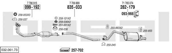  032.061.73 Exhaust system 03206173