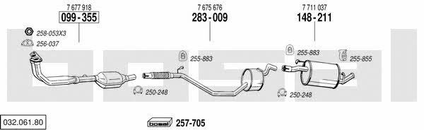 03206180 Bosal Exhaust system