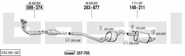 Bosal 032.061.92 Exhaust system 03206192