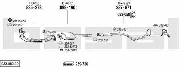  032.062.20 Exhaust system 03206220