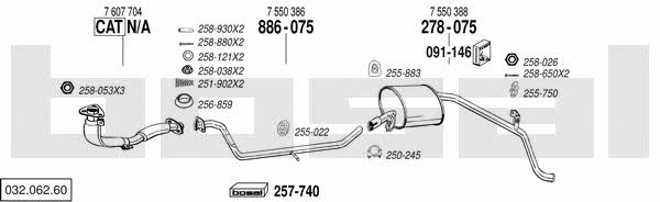  032.062.60 Exhaust system 03206260