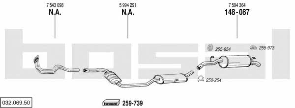  032.069.50 Exhaust system 03206950