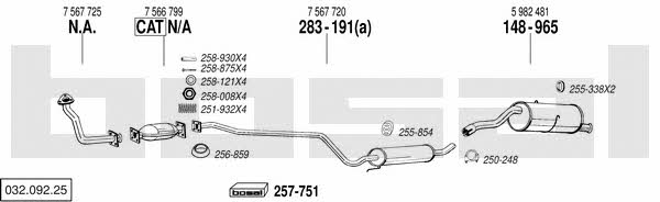  032.092.25 Exhaust system 03209225