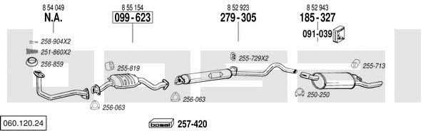 Bosal 060.120.24 Exhaust system 06012024