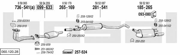 Bosal 060.120.28 Exhaust system 06012028