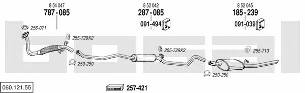  060.121.55 Exhaust system 06012155