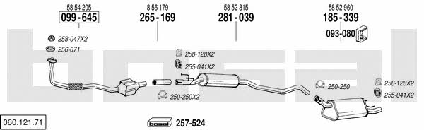 Bosal 060.121.71 Exhaust system 06012171