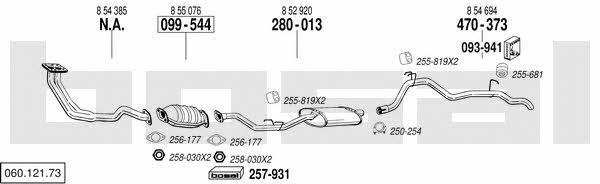 Bosal 060.121.73 Exhaust system 06012173