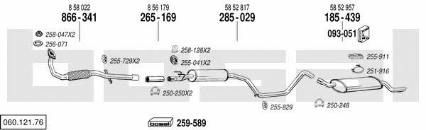  060.121.76 Exhaust system 06012176