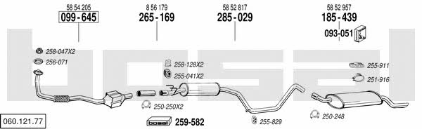 Bosal 060.121.77 Exhaust system 06012177