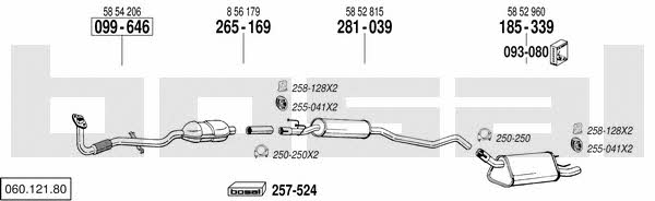 Bosal 060.121.80 Exhaust system 06012180