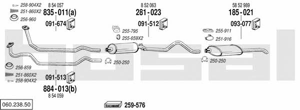 Bosal 060.238.50 Exhaust system 06023850