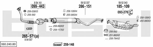 06024080 Bosal Exhaust system