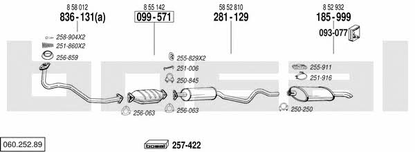 Bosal 060.252.89 Exhaust system 06025289