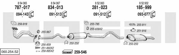 Bosal 060.254.52 Exhaust system 06025452