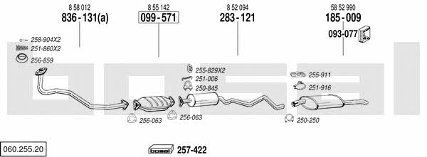 Bosal 060.255.20 Exhaust system 06025520