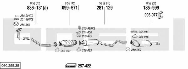 Bosal 060.255.35 Exhaust system 06025535