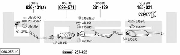 Bosal 060.255.40 Exhaust system 06025540