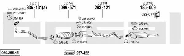 Bosal 060.255.45 Exhaust system 06025545