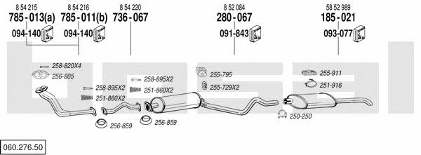 Bosal 060.276.50 Exhaust system 06027650