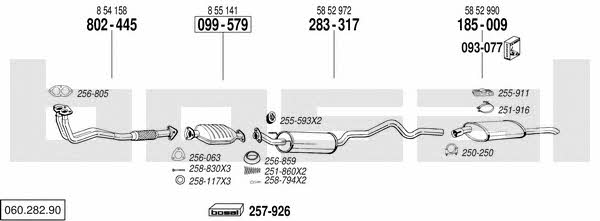 Bosal 060.282.90 Exhaust system 06028290