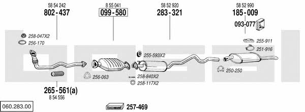 06028300 Bosal Exhaust system