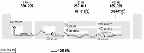  060.286.75 Exhaust system 06028675