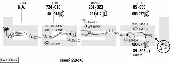 Bosal 060.295.87 Exhaust system 06029587